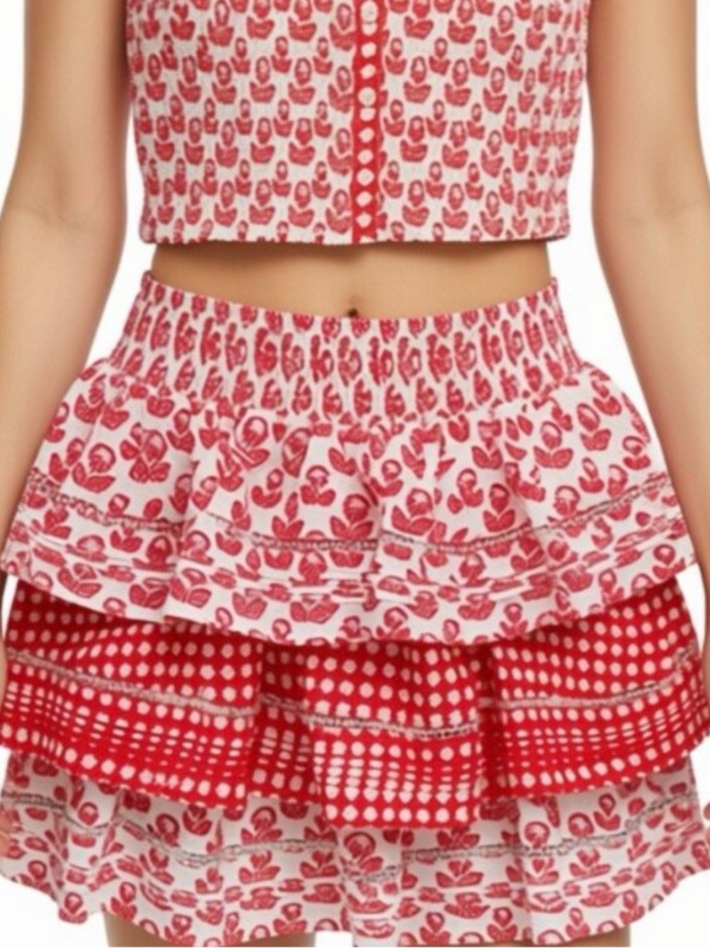Roller Rabbit x Target red and white skirt 0324 - Picture 2 of 5